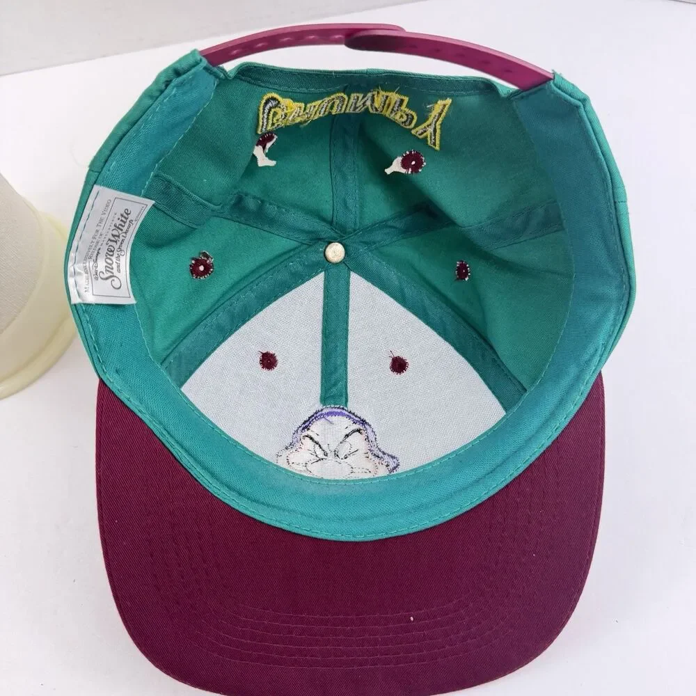 GRUMPY Vintage Walt Disney Youth Snapback Hat Cap Snow White & The Seven Dwarfs